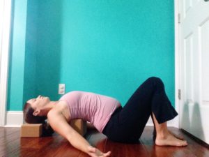 Shoulder Oper Over Blocks | Shoulder Yoga Stretches for Breastfeeding Moms | SpoiledYogi.com