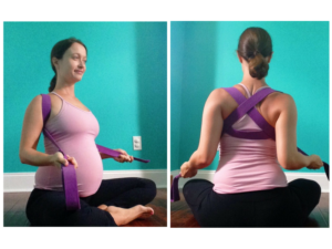 Backpack Strap Shoulder Opener with Strap | Shoulder Yoga Stretches for Breastfeeding Moms | SpoiledYogi.com