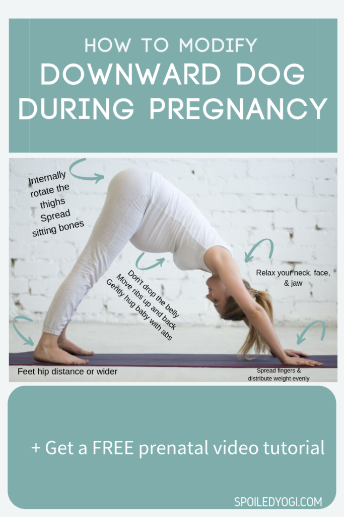 How to Modify Downward Facing Dog During Pregnancy | Prenatal Yoga for Beginners