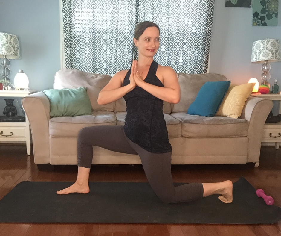 How to Modify Revolved Lunge for Pregnancy - Spoiled Yogi