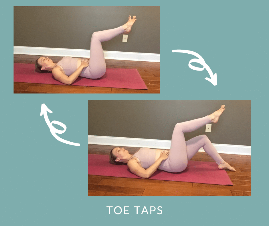 Postpartum Core Yoga | Toe Taps